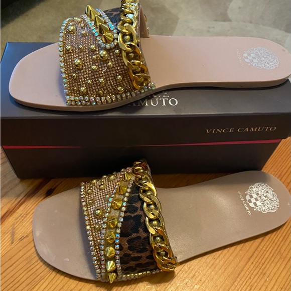 Vincent Camuto Blush Upscale Blinged-Out Jellie Sandals - Picture 2 of 8